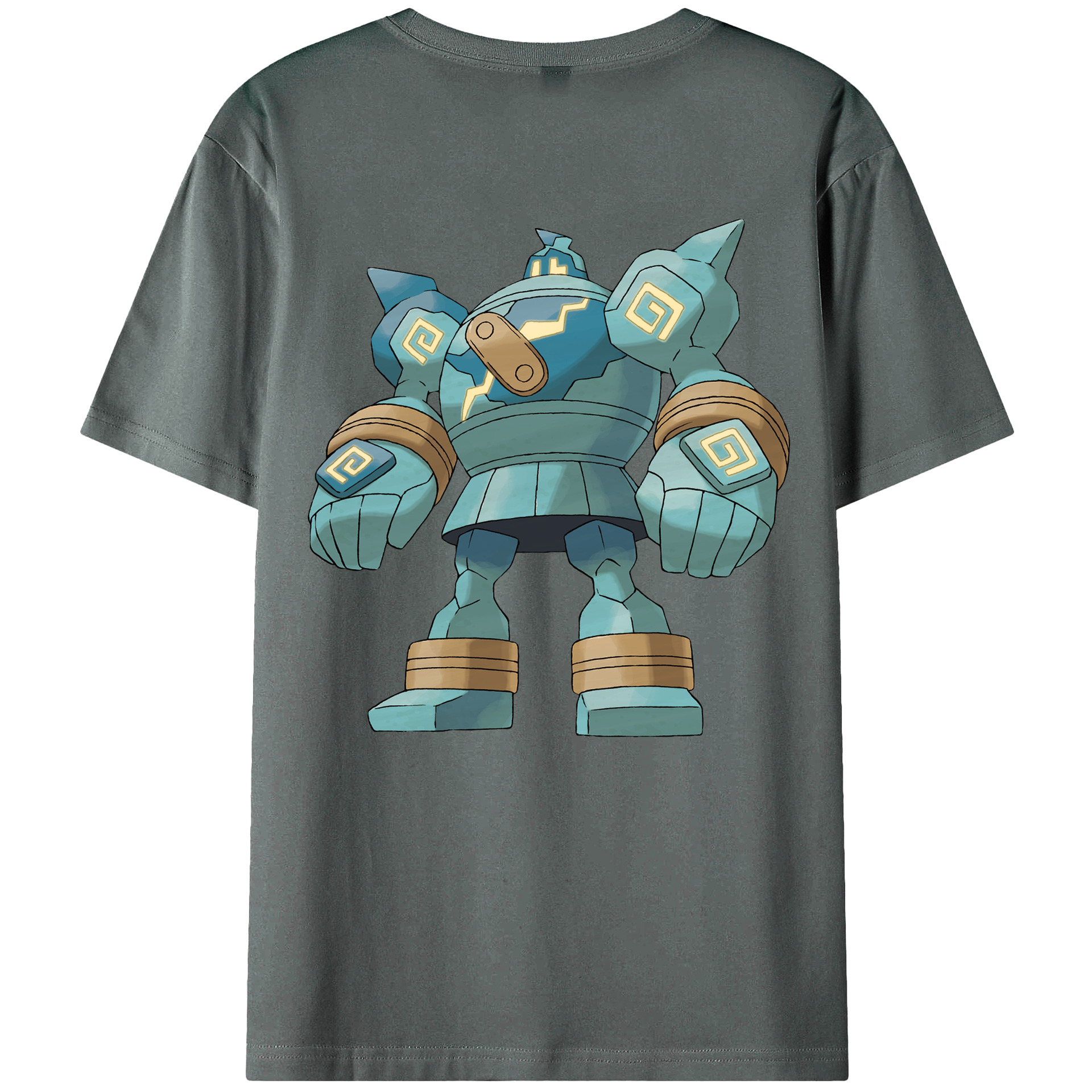 （画像用） ポケットモンスター Pokémon 綿100％ メンズ半袖Tシャツ（バックプリント） 通気性